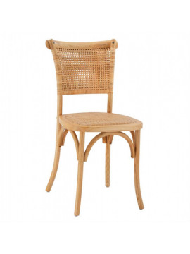 0605365 καρέκλα με σκελετός ξύλινο σε χρώμα ΦΥΣΙΚΟ, 49x54x89
