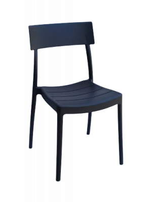 ROMA-C καρέκλα polypropylene ΑΝΘΡΑΚΙ, 49x49x82