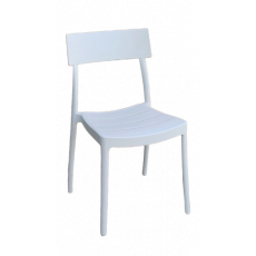 ROMA-C καρέκλα polypropylene ΛΕΥΚΗ, 49x49x82