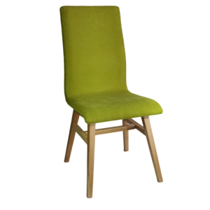 ANEMONE καρέκλα ξύλινη ΦΥΣΙΚΟ με ταπετσαρία ΛΑΧΑΝΙ / 46x55xΗ98 