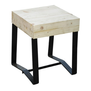 ΧΟΝΤΡΟ-H45 σκαμπό ψηλό μεταλλικό με ξύλο ΧΡΩΜΑ ΕΠΙΛΟΓΗΣ, 40x40xΗ45