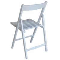 01-BAS καρέκλα πτυσσόμενη ξύλινη WHITE WASH / 43x47xH79