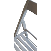 01-BAS καρέκλα πτυσσόμενη ξύλινη WHITE WASH / 43x47xH79