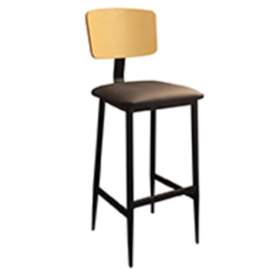 TS-334 σκαμπό ψηλό μεταλλικό με ταπετσαρία & ξύλο ΧΡΩΜΑ ΕΠΙΛΟΓΗΣ, 46x54xH113