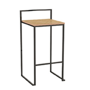 TS-491 σκαμπό ψηλό μεταλλικό με ξύλο ΧΡΩΜΑ ΕΠΙΛΟΓΗΣ, 40x42xH80