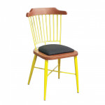 TS-537 καρέκλα εξοπλισμού μεταλλική με κάθισμα ξύλο ή ταπετσαρία ΧΡΩΜΑ ΕΠΙΛΟΓΗΣ, 42x49x85