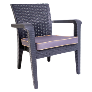 ALASKA-P πολυθρόνα κήπου polypropylene ΑΝΘΡΑΚΙ, 62x66x80