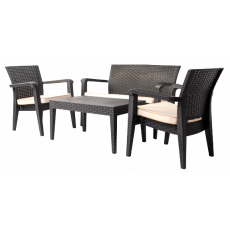 ALASKA-SET σετ κήπου polypropylene ΑΝΘΡΑΚΙ, 71x60x81+127x60x81+90x55x45 ALASKA-SET σετ κήπου polypropylene ΑΝΘΡΑΚΙ, 71x60x81+127x60x81+90x55x45