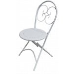 AMALTHIA καρέκλα κήπου μεταλλική ΛΕΥΚΗ, 40x50xH85