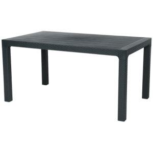 ARIZONA τραπέζι κήπου polypropylene ΑΝΘΡΑΚΙ, 90x150xh75