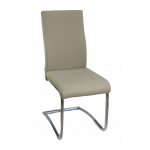 BEN καρέκλα χρωμίου με ταπετσαρία δερματίνη ΜΟΚΑ, 42x50x96