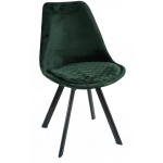 BERG-FA-METAL καρέκλα μεταλλική ΜΑΥΡΗ με ταπετσαρία ύφασμα ΚΥΠΑΡΙΣΣΙ, 48x65x83