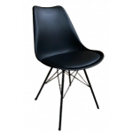 BERG-PP-M καρέκλα polypropylene ΜΑΥΡΟ, 52x49x82