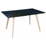 BERT-T τραπέζι ενιαίου χώρου ξύλινo ΜΑΥΡΟ, 90x140xH75