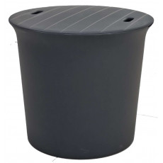 BISTRO-WOOD τραπεζάκι κήπου polypropylene ΑΝΘΡΑΚΙ, Φ48xH43 BISTRO-WOOD τραπεζάκι κήπου polypropylene ΑΝΘΡΑΚΙ, Φ48xH43