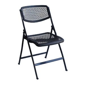 CLARA καρέκλα πτυσσόμενη μεταλλική-πλαστική ΜΑΥΡΗ, 47x50xH85