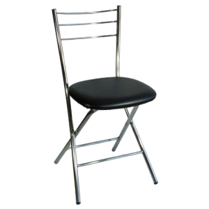 CLEO καρέκλα πτυσσόμενη ΔΕΡΜ. ΜΑΥΡΗ, 38x50x83