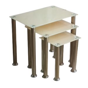 CT-040N ζιγκόν τραπεζάκια 3 τεμ. 54x52x47