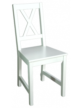DAISY καρέκλα ξύλινη ΛΑΚΑ ΛΕΥΚΗ, 40x50x87