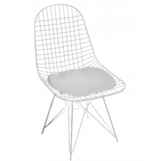 DESIRE καρέκλα εξοπλισμού μεταλλική ΛΕΥΚΗ με ΜΑΞΙΛΑΡΙ, 50x45x86