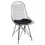 DESIRE καρέκλα εξοπλισμού μεταλλική ΜΑΥΡΗ με ΜΑΞΙΛΑΡΙ, 50x45x86