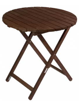 DIRECTOR-T τραπέζι κήπου ξύλινο εμποτ. ΚΑΡΥΔΙ, Φ60xH74