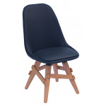 DIVISION-U καρέκλα ξύλινη ντυμένη ΧΡΩΜΑ ΕΠΙΛΟΓΗΣ, 49x53x87