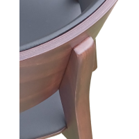 DREAM-3 καρέκλα τραπεζαρίας ξύλο ΚΑΡΥΔΙ με δερματίνη ΜΑΥΡΗ / 49x47xH76