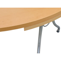 GIRO τραπέζι χρωμίου ξύλο ΦΥΣΙΚΟ / 85x140-Φ140