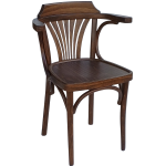 HARPER-AR πολυθρόνα εσωτερικού χώρου ξύλινη ΚΑΡΥΔΙ / 55x42xΗ89