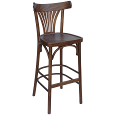 HARPER-ST σκαμπό ψηλό εσωτερικού χώρου ξύλινο ΚΑΡΥΔΙ / 43x45xH110