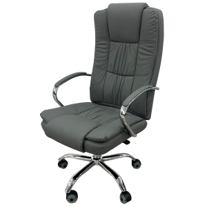 HC-B20 πολυθρόνα γραφείου διευθυντού δερματίνη ΓΚΡΙ ΣΚΟΥΡΟ / 70x60x116-126