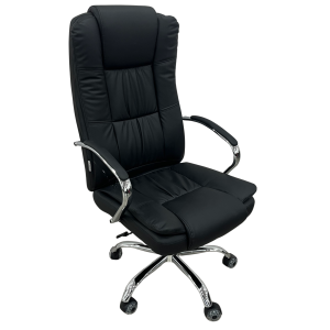 HC-B20 πολυθρόνα γραφείου διευθυντού δερματίνη ΜΑΥΡΗ / 70x60x116-126