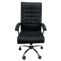 HC-B21 πολυθρόνα γραφείου διευθυντού δερματίνη ΜΑΥΡΗ / 78x61x112-122