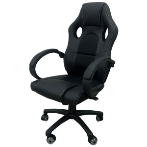 HC-G02 πολυθρόνα γραφείου gaming δερματίνη ΜΑΥΡΗ / 66x62xΗ110-120