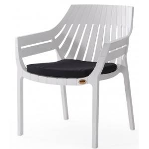 HILTON-P πολυθρόνα κήπου polypropylene ΛΕΥΚΟ, 70x66xH82