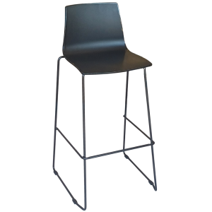 IMOLA-FIX σκαμπό ψηλό μεταλλικό ΜΑΥΡΟ με κάθισμα polypropylene ΜΑΥΡΟ / 49x46xH99