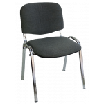 ISO καρέκλα επισκέπτη σκελετός ΧΡΩΜΙΟΥ κάθισμα ΥΦΑΣΜΑ ΓΚΡΙ, 53x42xΗ80