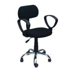 J-011 καρέκλα γραφείου με μπράτσα ΥΦΑΣΜΑ ΜΑΥΡΗ, 55x49x76/86