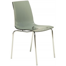 LOLLIPOP-4P καρέκλα polycarbonate διαφ. ΓΚΡΙ, 44x46x87