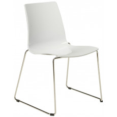 LOLLIPOP SLITTA καρέκλα polycarbonate gloss ΛΕΥΚΟ, 48x54x87
