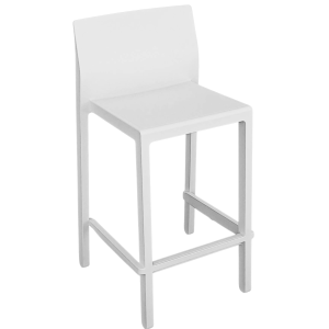 KATE-2346 σκαμπό εξωτερικού χώρου ψηλό technopolymer ΛΕΥΚΟ / 48x47xH65/88