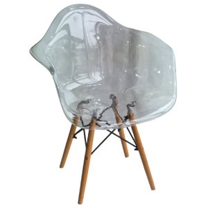 KEAMES-ARMS-PL-W πολυθρόνα plexiglass ΔΙΑΦΑΝΗ / 62x63xH80