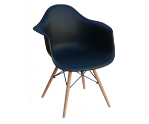 KEAMES-ARMS-PP-W πολυθρόνα polypropylene ΜΑΥΡΗ, 62x55x83