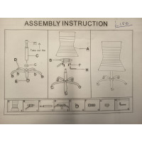 LIFE καρέκλα γραφείου ΔΕΡΜΑΤΙΝΗ ΜΑΥΡΗ / 39x43xΗ82-94