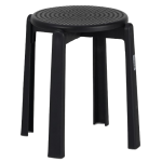 LIME σκαμπό χαμηλό polypropylene ΜΑΥΡΟ / 32x32xH43
