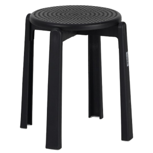 LIME σκαμπό χαμηλό polypropylene ΜΑΥΡΟ / 32x32xH43