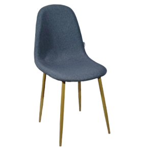 LINA καρέκλα μεταλλική ΞΥΛΟ ΦΥΣΙΚΟ με ταπετσαρία ύφασμα ΓΚΡΙ, 45x53x85