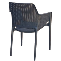 LUKA πολυθρόνα polypropylene ΑΝΘΡΑΚΙ / 62x60xH86