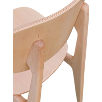 LUNA-1 καρέκλα εσωτερικού χώρου ξύλινη χρώμα ΦΥΣΙΚΟ / 44x47xH84